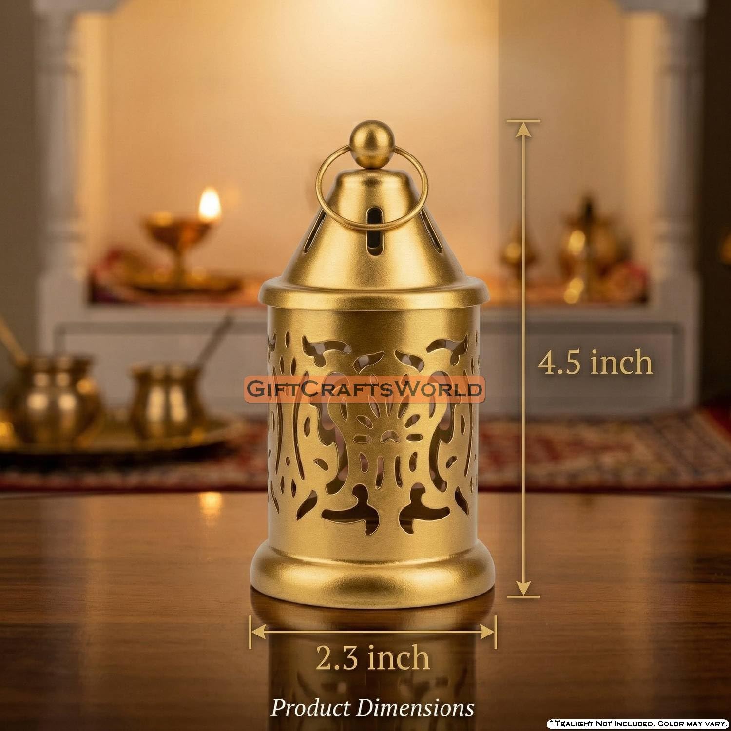 GiftCraftsWorld Premium Hanging Metal Mini Lantern Lights for